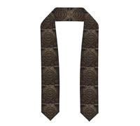 YYHHAOFA Stola di raso appiattita per laurea con nastro e texture della civiltà antica - Stola in raso per cerimonie di laurea, regalo per figli, figlie, amici e sorelle, Appiattito, Taglia unica