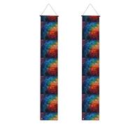 YYHHAOFA Striscione per portico di laurea con frammenti di arcobaleno con squame di pesce, robusto, durevole, lavabile e riutilizzabile, decorazione per laurea 30,5 x 180 cm