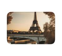 YYHHAOFA - Tappetino con bordo bloccato, 40 x 60 cm, motivo Tour Eiffel francese di Parigi, per WC, toletta, casa vacanze, bagno principale, bagno dei bambini e suite per gli ospiti