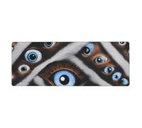 YYHHAOFA Tappetino per mouse extra large con motivo The Evil Eye, per computer, ufficio, tastiera da gioco, versione ispessita, 30,5 x 80 cm