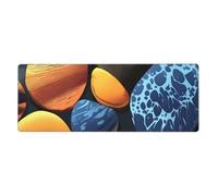 YYHHAOFA Tappetino per mouse extra large stampato con ciottoli gialli, tastiera antiscivolo da gioco per computer, ufficio, versione ispessita, 30,5 x 80 cm