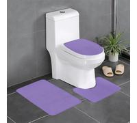 YYHHAOFA Tappeto da bagno antiscivolo stampato viola ricco antiscivolo antiscivolo in tre pezzi