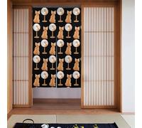 YYHHAOFA - Tenda a 2 pezzi, 86,4 x 142,2 cm, motivo: gattino che si guarda allo specchio per la maggior parte delle porte, perfetta da appendere tra le stanze, sulle pareti