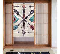 YYHHAOFA - Tenda colorata disegnata a mano con frecce stile boho, 86,4 x 142,2 cm, per la maggior parte delle porte, perfetta da appendere tra le stanze, su pareti