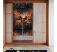 YYHHAOFA Tenda con immagine di falco di fiamma con ali, 2 pezzi, 86,4 x 142,2 cm, buona drappeggio, liscia e non si stropiccia, tende in tessuto, divisori per stanze