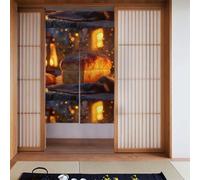 YYHHAOFA Tenda con immagine di pane sotto la luce, 2 pezzi, 86,4 x 142,2 cm, buona drappeggio, liscia e non si stropiccia facilmente, tende in tessuto, divisori per stanze