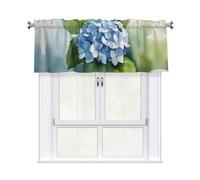 YYHHAOFA Tenda con motivo ad acquerello ortensia con asta corta, 137,2 x 45,7 cm, per finestre di cucina, bagno, lavanderia e studio, con un filtro della luce