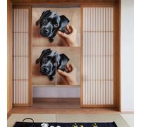 YYHHAOFA Tenda divisoria divisoria per porta, motivo cucciolo di cane francese, protezione della privacy, adatta per cucina, bagno, stanza da 86,4 x 142,2 cm