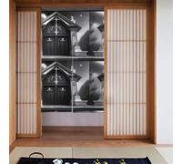 YYHHAOFA Tenda divisoria per porta con motivo chiesa maestosa, protezione della privacy, adatta per cucina, bagno, stanza da 86,4 x 142,2 cm