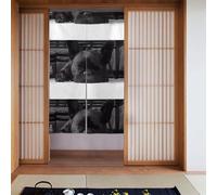 YYHHAOFA Tenda stampata con bulldog francese, in due pezzi, 86,4 x 142,2 cm, in tessuto, liscia e non si stropiccia facilmente
