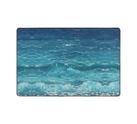 YYHHAOFA The Deep Blue Sea Prints, tappetino antiscivolo in flanella, 182,9 x 122,9 cm: velluto fine, antiscivolo, morbido e durevole