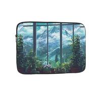 YYHHAOFA The View from The Window Picture - Custodia portatile per laptop da 17 pollici, antiurto, per uomini e donne, viaggi d'affari, uso quotidiano in ufficio