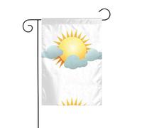 YYHHAOFA The Waking Sun - Asta per bandiera da giardino con stampa su entrambi i lati, 30,5 x 45,7 cm