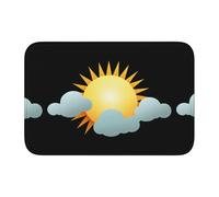 YYHHAOFA The Waking Sun - Tappetino antiscivolo e ispessito, con stampa del sole che si sta svegliando, adatto per bagni, camere da letto, lavabile, 40,6 x 61 cm