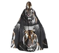 YYHHAOFA Tiger At Rest Pattern Halloween Adulto Mantello con Cappuccio Uomini E Donne Abbigliamento Mantello Gioco di Ruolo