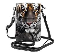 YYHHAOFA Tigre alla piccola borsa di cuoio del telefono di vibrazione di vibrazione delle donne del modello di riposo, impermeabile e durevole