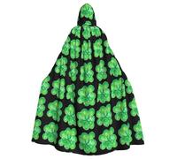 YYHHAOFA Trifolia - Mantello con cappuccio per Halloween, con motivo a bolle verdi, per adulti