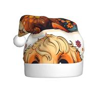 YYHHAOFA Un cappello di Natale con motivo cane scarabocchio per adulti che lo rende un regalo divertente e durevole per uomini e donne