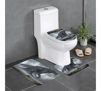 YYHHAOFA Un mostro gigante stampato tappetino antiscivolo set tre pezzi tappeto bagno antiscivolo durevole