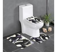 YYHHAOFA Un mostro in armatura stampato tappetino antiscivolo set di tre pezzi tappeto bagno antiscivolo durevole