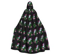 YYHHAOFA Unicorno Clover Modello Halloween Adulto Cappuccio Mantello Uomini E Donne Abbigliamento Mantello Gioco di Ruolo