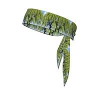 YYHHAOFA Willow Tree - Foulard sportivo con immagine di albero di salice, fascia elastica, assorbe il sudore, regolabile, antiscivolo