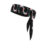 YYHHAOFA Winding Sea of Flowers Foulard sportivo stampato, assorbe il sudore e traspirante, fascia per capelli movimento, fazzoletto su entrambi i lati