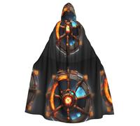 YYHHAOFA Yin Yang Scudo Modello Halloween Adulto Cappuccio Mantello Uomini E Donne Abbigliamento Mantello Gioco di Ruolo