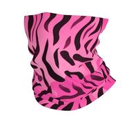 YYHHAOFA Zebra tigre leopardo rosa Pattern Foulard, fascia, maschera sportiva multifunzionale, asciugamano da uomo e donna