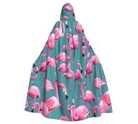 YYHWHJDE A Flock Of Flamingos Stampe Halloween Adulto Mantello Con Cappuccio Uomini E Donne Abbigliamento Mantello Gioco di Ruolo