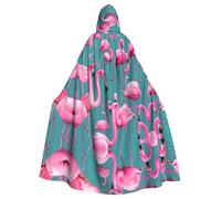 YYHWHJDE A Flock Of Flamingos Stampe Halloween Adulto Mantello Con Cappuccio Uomini E Donne Abbigliamento Mantello Gioco di Ruolo