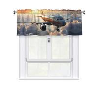 YYHWHJDE Airplanes are soaring Prints tenda con asta corta, 137,2 x 45,7 cm per cucina, bagno, lavanderia e finestre dello studio, con un filtro della luce