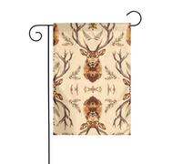 YYHWHJDE Alce di toro modello asta da giardino decorazione cortile esterno su entrambi i lati 30,5 x 45,7 cm