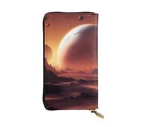 YYHWHJDE Alien Planet Prints, portafoglio lungo in pelle di qualità, progettato per ragazze e donne alla moda, elegante, 19 x 10,5 cm, Nero , Taglia unica