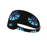 YYHWHJDE Anello da nuoto con immagine di polipo, fascia sportiva da donna, a prova di sudore, fascia elastica estiva