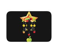 YYHWHJDE Apple Star Wind Chime Pattern antiscivolo e ispessito tappetino adatto per bagni, camere da letto, tappetini lavabili 40,6 x 61 cm