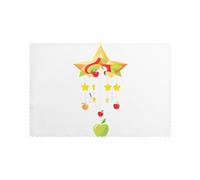 YYHWHJDE Apple Star Wind Chime Pattern Set di 6 tovagliette resistenti all'olio, termoisolanti e durevoli, 30,5 x 45,7 cm