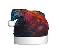YYHWHJDE Arcobaleno frammenti squame di pesce stampe cappello di Natale per adulti per uomini e donne abbigliamento fascia per occasioni festive