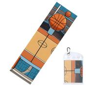 YYHWHJDE Asciugamano per esercizi freddi, 30,5 x 101,6 cm, morbido asciugamano traspirante per yoga, sport, corsa, palestra, allenamento, fitness, cartoni animati, basket, sale da basket