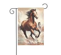 YYHWHJDE Asta da giardino con cavallo rampante marrone, decorazione per cortile, 30,5 x 45,7 cm