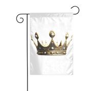YYHWHJDE Asta da giardino con corona del re, decorazione per cortile esterno, 30,5 x 45,7 cm