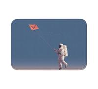 YYHWHJDE Astronauta volante un aquilone modello antiscivolo e ispessito tappetino adatto per bagni, camere da letto, tappetini lavabili 40,6 x 61 cm