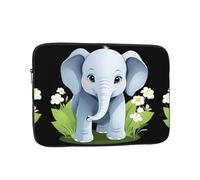 YYHWHJDE Baby Elephant in Spring Prints Custodia protettiva antiurto portatile per laptop da 12 pollici per uomini e donne viaggi d'affari e ufficio uso quotidiano