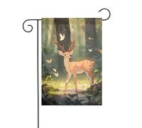 YYHWHJDE Bambi Prints, bandiera da giardino, decorazione per cortile, 30,5 x 45,7 cm, spessa moda