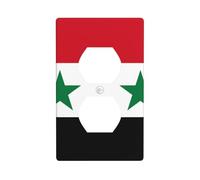YYHWHJDE Bandiera della Repubblica Araba Siriana Immagine Doppia Presa Pannello a Parete Pannello Elettrico Piastra di Copertura per Presa Elettrica è Infrangibile e Durevole 11,4 x 7 cm
