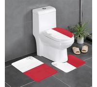 YYHWHJDE Bandiera di Malta modello antiscivolo tappetino tre pezzi set bagno tappeto antiscivolo durevole
