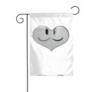 YYHWHJDE Bandiere da giardino stampate con emoticon triste amore, 30,5 x 45,7 cm, per decorazione da cortile, larghezza di 3 cm (solo bandiera, asta non inclusa)