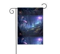 YYHWHJDE Bandiere da giardino stampate con foresta eolica fantasy, 30,5 x 45,7 cm, per decorazione da cortile, larghezza di 3 cm (solo bandiera, asta non inclusa)