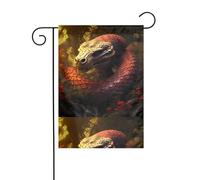 YYHWHJDE Bandiere da giardino stampate con pitone della foresta gigante, 30,5 x 45,7 cm, per decorazione da cortile con larghezza di 3 cm (solo bandiera, asta non inclusa)