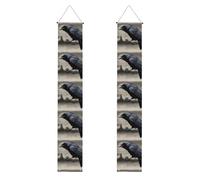 YYHWHJDE Banner per portico di laurea con stampe di corvo notturno, robusto, durevole, lavabile e riutilizzabile, decorazione per laurea 30,5 x 180 cm